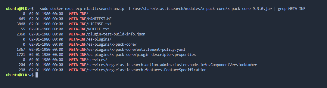 JAR contents - no signing artifacts